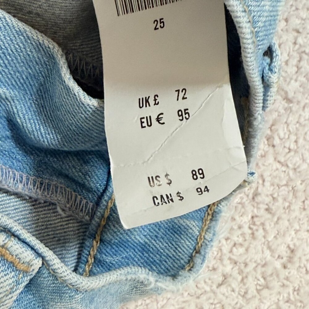 Abercrombie Fitch Womens 90s Straight Jeans Low Rise Light Curve Love 25/0 NWT - Picture 7 of 11